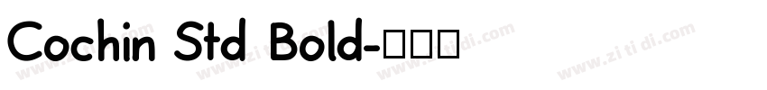 Cochin Std Bold字体转换